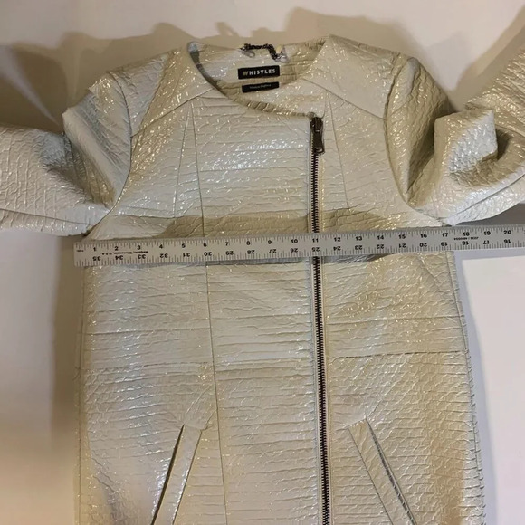 Whistles Women's Animal Print Wool Lined Full Zip Trench Coat Dress Size S‎ - Picture 12 of 14